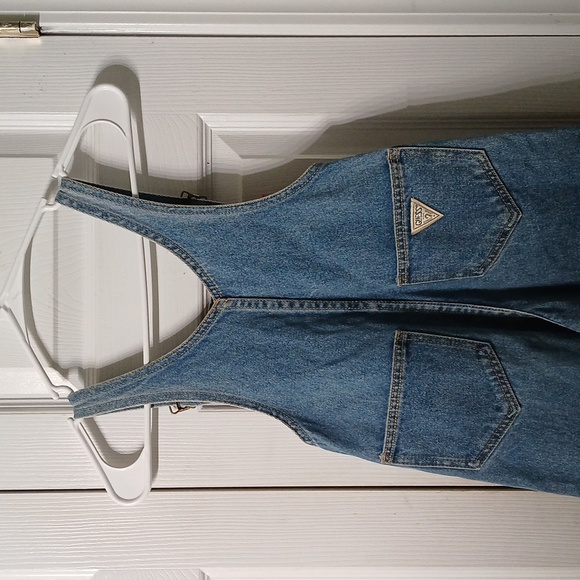 Guess overalls upcycled Thanksgiving Turkey Holiday overalls Sz 4 - Picture 7 of 9